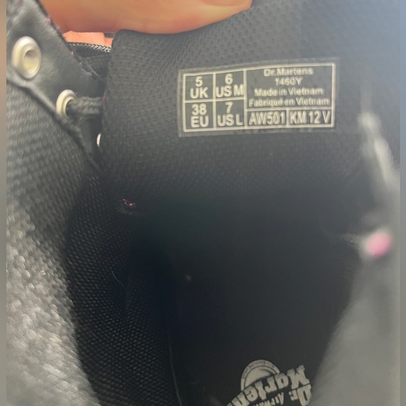 Dr. Martens Pink Purple Metallic Snake Skin Air Weir Combat Boots NWOT - Picture 9 of 9